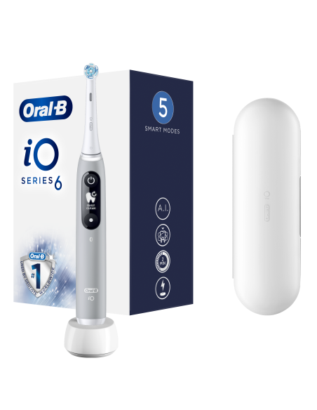 iOM6.1A6.1K Oral-B iO6 Elektrinis Dantų Šepetėlis Grey Opal