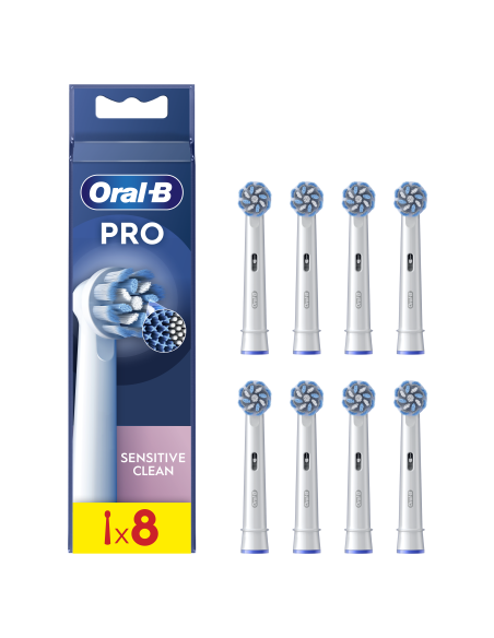 Oral-B EB60-8 Sensitive Clean Pro Dantų Šepetėlio Galvutės, 8 Vnt.