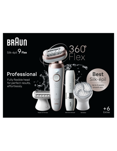 SES9-360 3D Braun Silk•épil 9 Flex Epilaator +...