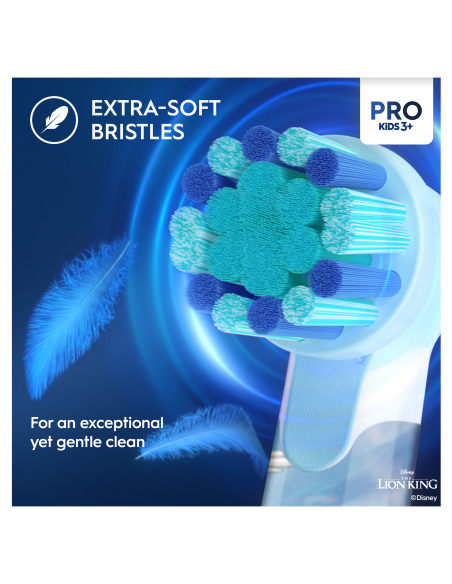 D103.413.2KX Vitality PRO Kids 3+ Lion King Elektrinis Dantų Šepetėlis + Kelioninis Dėklas