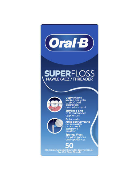 Oral-B Super Sukarpytas Dantų Siūlas, 50 vnt.