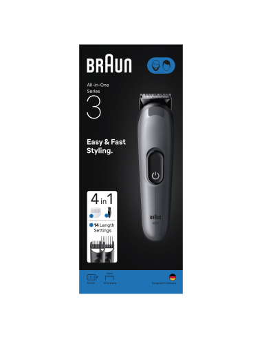 AIO3500 Braun Trimmeri Komplekt 4in1 piirel