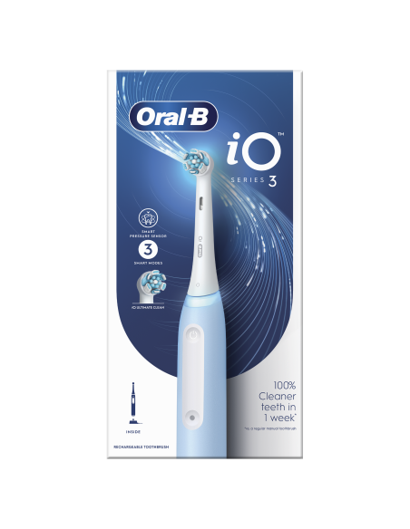 iOG3.1A6.0 Oral-B iO3 Elektrinis Dantų Šepetėlis Ice Blue