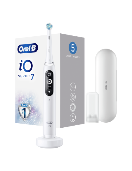 iOM7.1A1.1BD Oral-B iO7 Elektrinis Dantų Šepetėlis White Alabaster