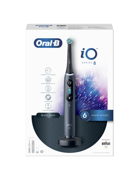 iOM8.1B2.2BD Oral-B iO8 Elektrinis Dantų Šepetėlis Black Onyx