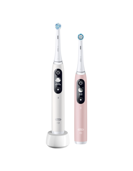 iOM6d.2I6.1 Oral-B iO6 Duo Pack Elektrinis Dantų Šepetėlis White + Pink Sand Extra Handle