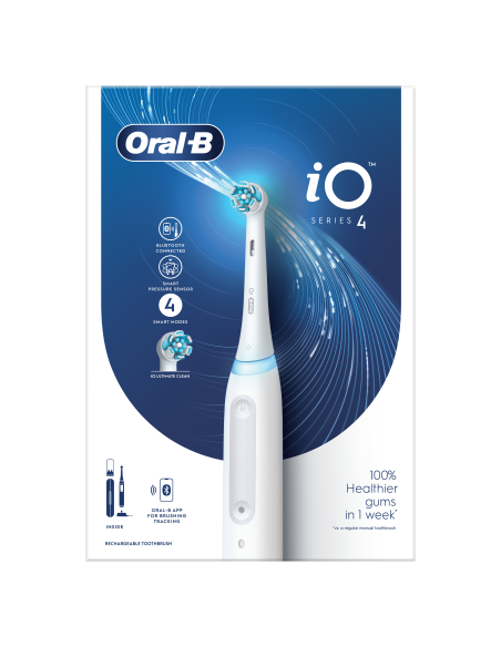 iOG4.1A6.1DK Oral-B iO4 Elektrinis Dantų Šepetėlis Quite White 