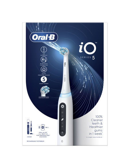 iOG5.1A6.1DK Oral-B iO5 Elektrinis Dantų Šepetėlis Quite White 