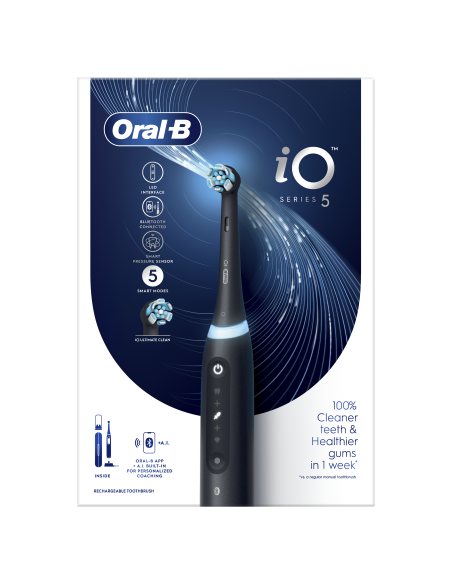 iOG5.1B6.2DK Oral-B iO5 Elektrinis Dantų Šepetėlis Matt Black