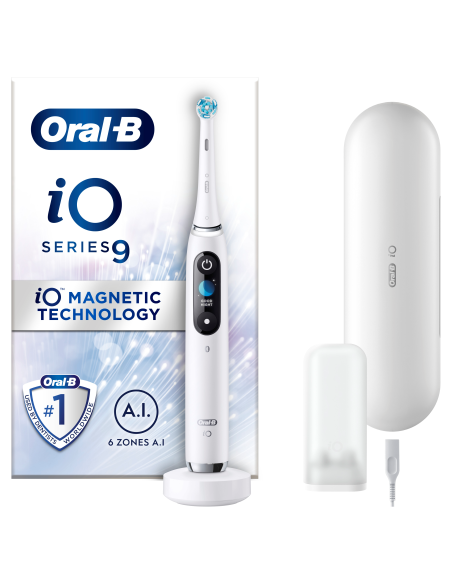 iOM9.1A1.1AD Oral-B iO9 Elektriskā Zobu Birste White Alabaster