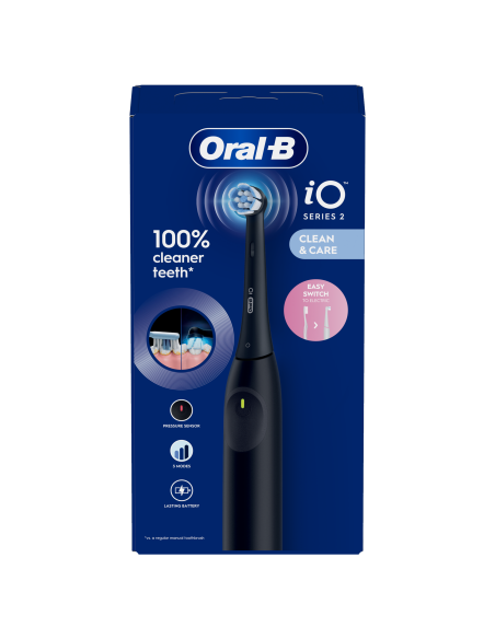 iOS2.1D9.0 Oral-B iO2 Elektrinis Dantų Šepetėlis Night Black