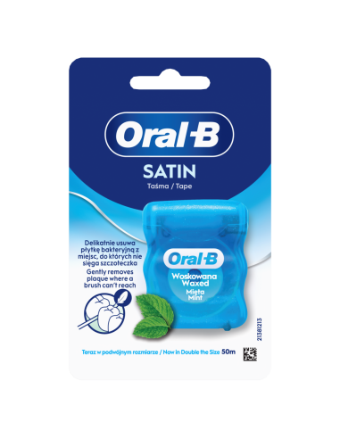 Oral-B Satin Tape Mint Vahatatud Hambaniit 50 m