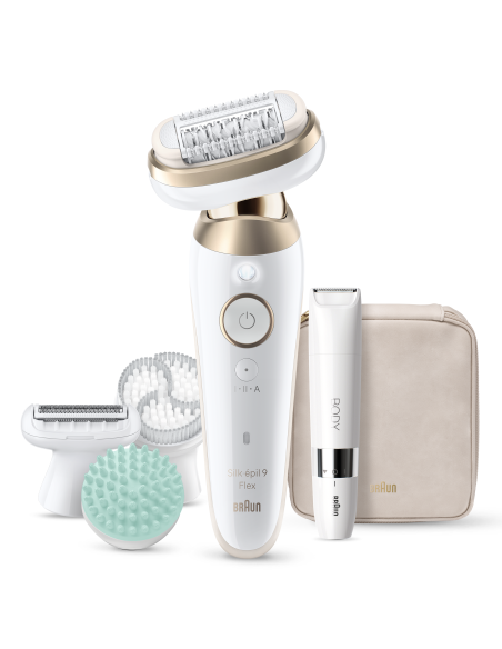 SES9-481 3D Braun Silk•épil 9 Flex SkinSpa Epiliatorius  + BS1000 minitrimmer BODY