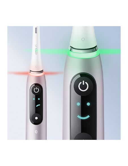 iOM6d.2I6.1 Oral-B iO6 Duo Pack Elektrinis Dantų Šepetėlis White + Pink Sand Extra Handle
