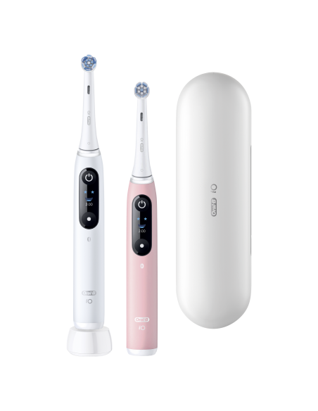 Oral-B iO6 Duo Pack elektriline hambahari White + Pink Sand Extra käepide +TC