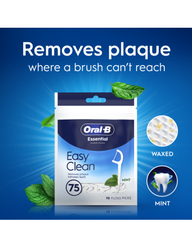 Oral-B Easy Clean Zobu Diegs Ar Rokturi, 75 gab
