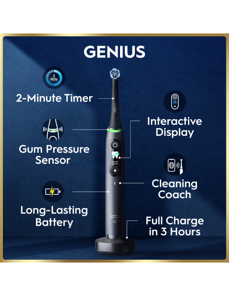 iOM9.1B2.2AD Oral-B iO9 Elektrinis Dantų Šepetėlis Black Onyx