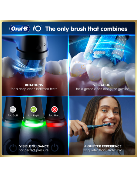 iOM9.1B2.2AD Oral-B iO9 Elektrinis Dantų Šepetėlis Black Onyx