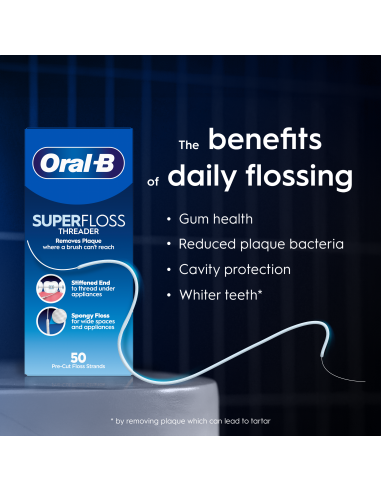Oral-B Super Sukarpytas Dantų Siūlas, 50 vnt.