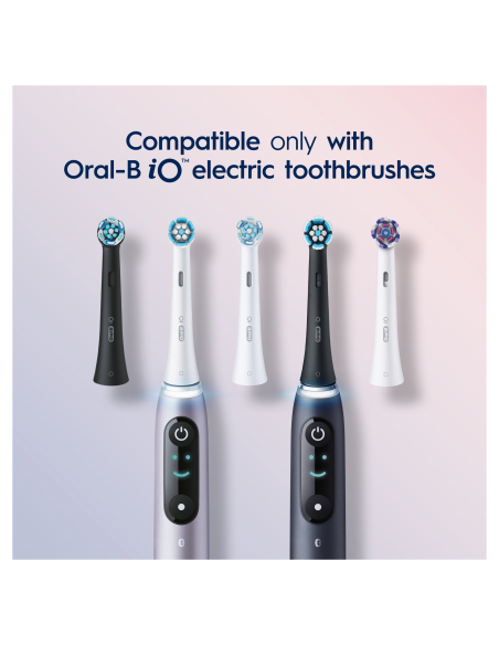SB-4 Oral-B iO Gentle Care Black nomaināmie pieaugušo zobu birstes uzgaļi. 4 gab.