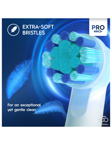 D103.413.2KX_D Vitality PRO Kids 3+ Disney 100 Elektrinis Dantų Šepetėlis + Kelioninis Dėklas