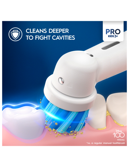 D103.413.2KX_D Vitality PRO Kids 3+ Disney 100 Elektrinis Dantų Šepetėlis + Kelioninis Dėklas