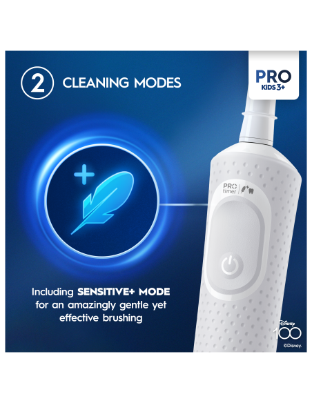 D103.413.2KX_D Vitality PRO Kids 3+ Disney 100 Elektrinis Dantų Šepetėlis + Kelioninis Dėklas