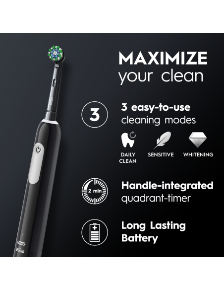 D305.513.3 Pro Series 1 Elektrinis Dantų Šepetėlis Black Cross Action