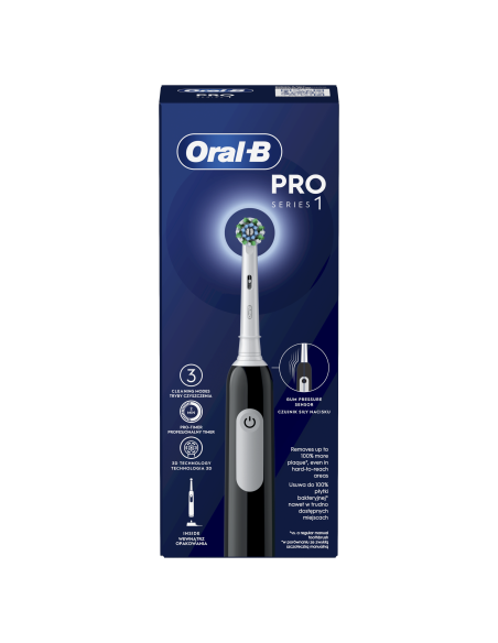 D305.513.3 Pro Series 1 Elektrinis Dantų Šepetėlis Black Cross Action