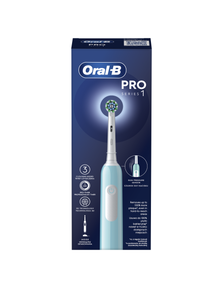 D305.513.3 Pro Series 1 Elektrinis Dantų Šepetėlis Caribbean Blue Cross Action