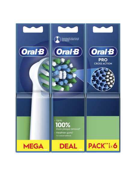 Oral-B EB50-6 Cross Action Pro Dantų Šepetėlio Galvutės, 6 Vnt.