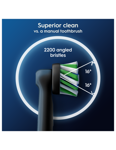 Oral-B EB50-4 Cross Action Pro Black Dantų Šepetėlio Galvutės, 4 Vnt.