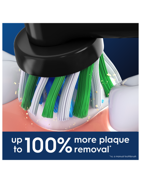 Oral-B EB50-4 Cross Action Pro Black Dantų Šepetėlio Galvutės, 4 Vnt.