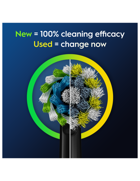 Oral-B EB50-4 Cross Action Pro Black Dantų Šepetėlio Galvutės, 4 Vnt.