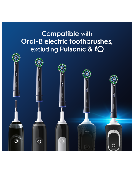 Oral-B EB50-4 Cross Action Pro Black Dantų Šepetėlio Galvutės, 4 Vnt.
