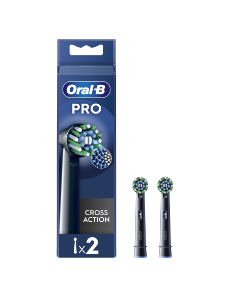 Oral-B EB50-2 Cross Action Pro Black Dantų Šepetėlio Galvutės, 2 Vnt.