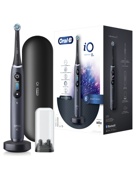 iOM8.1B2.2BD Oral-B iO8 Elektriskā Zobu Birste Black Onyx
