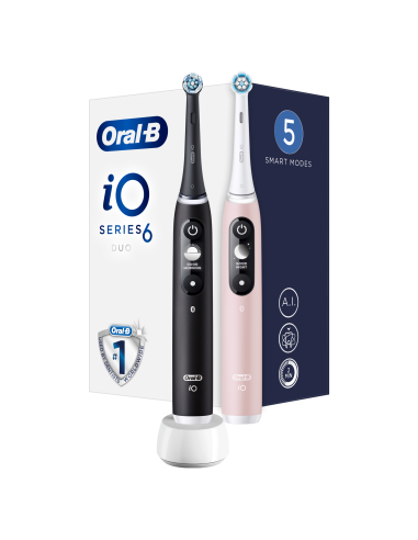 iOM6d.2J6 Oral-B iO6 Duo Pack elektriline hambahari Black + Pink Sand Extra Käepide