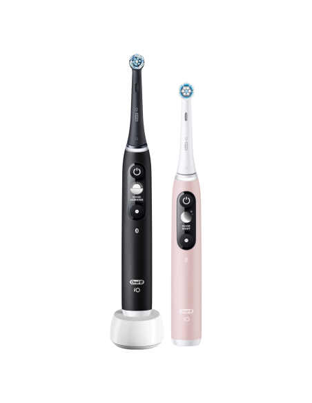 iOM6d.2J6 Oral-B iO6 Duo Pack Elektriskā Zobu Birste Black + Pink Sand Extra Handle