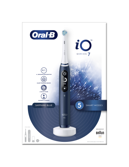 iOM7.1A1.1BD Oral-B iO7 Elektrinis Dantų Šepetėlis Sapphire Blue