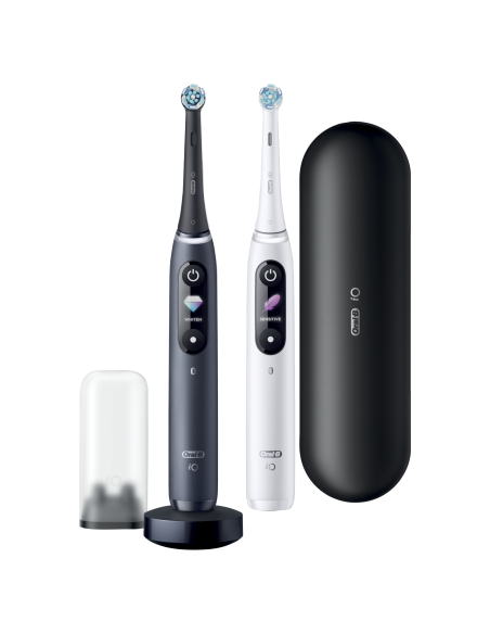 iOM8d.2H2.2BD Oral-B iO8 Elektrinis Dantų Šepetėlis Duo Black/White