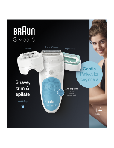 SES5610 Epilators Silk•épil® 5 SensoSmart Wet &...