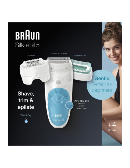 SES5610 Epilators Silk•épil® 5 SensoSmart Wet & Dry
