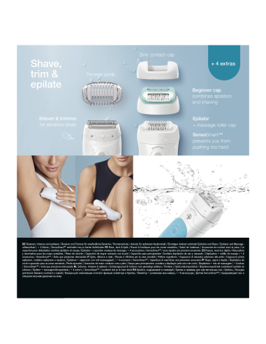 SES5610 Epilators Silk•épil® 5 SensoSmart Wet &...