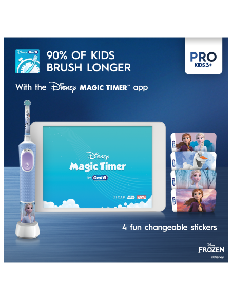 D103.413.2K Vitality PRO Kids Elektrinis Dantų Šepetėlis 3+ Frozen