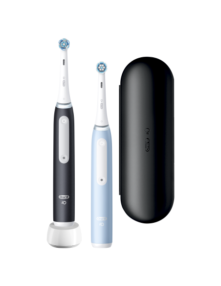 iOG3d.2i6.2K Oral-B iO3 Elektrinis Dantų Šepetėlis Matt Black/Ice Blue Duo Pack Edition