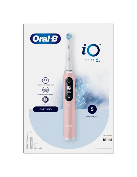 iOM6.1A6.1K Oral-B iO6 Elektriskā Zobu Birste Pink Sand