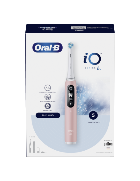 iOM6.1A6.1K Oral-B iO6 Elektriskā Zobu Birste Pink Sand