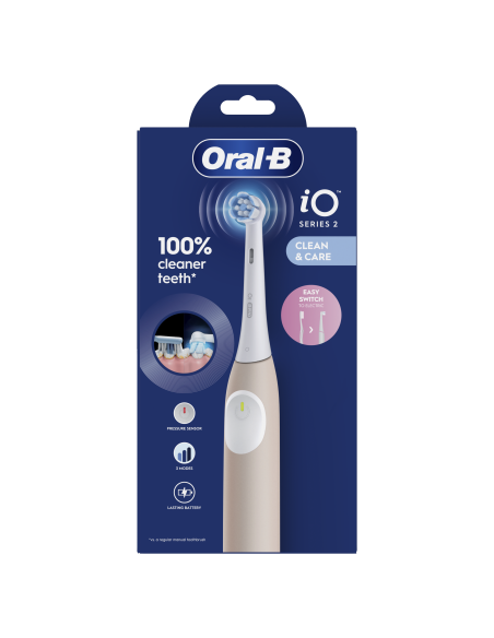 iOS2.1C9.0P Oral-B iO2 Elektrinis Dantų Šepetėlis Calm Pink