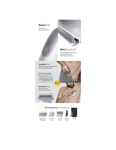 BG5550 Braun matu griešanas ierīce ķermenim 